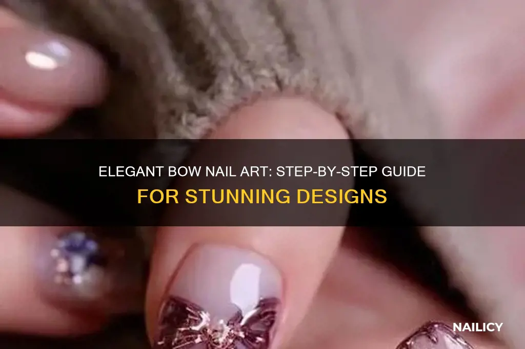 how to do a bow design on nails