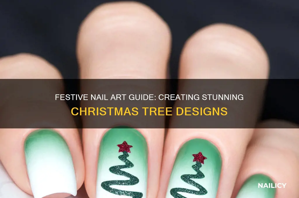 how to do a christmas tree on nails