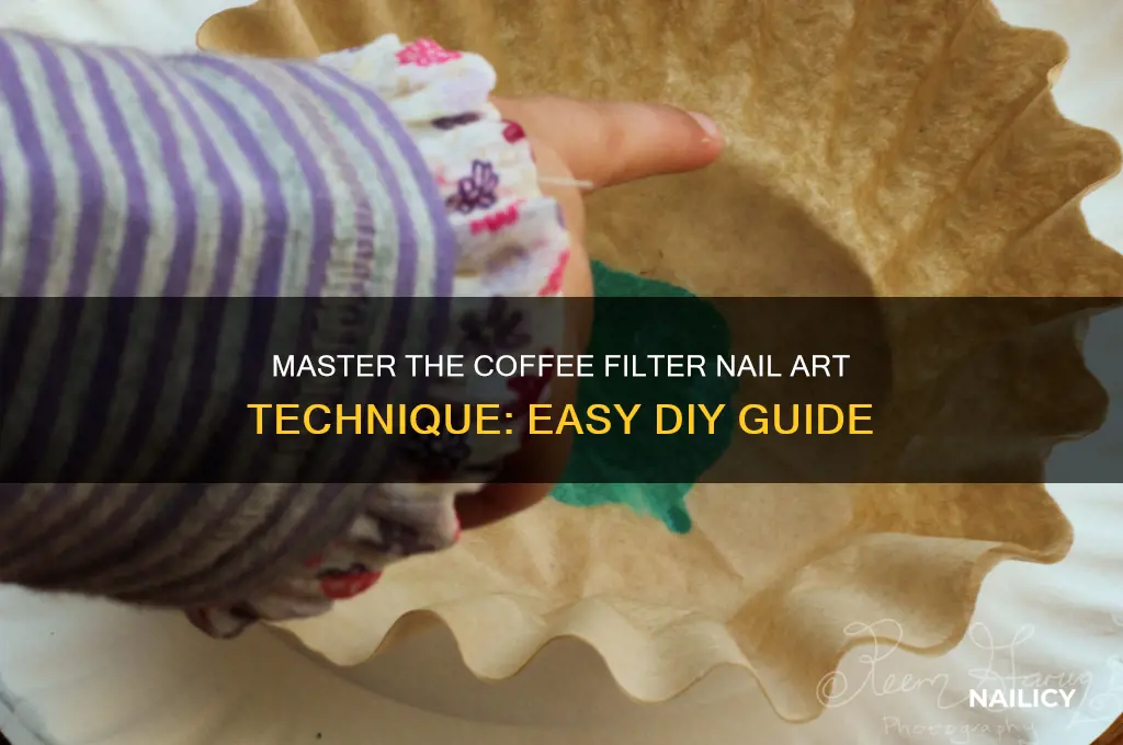how to do a coffe filter tip nail