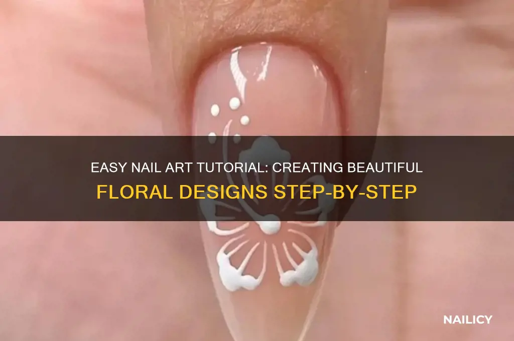 how to do a flower on nails
