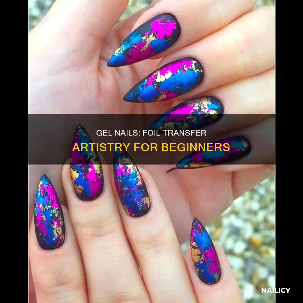 how to do a foil transfer on gel nails