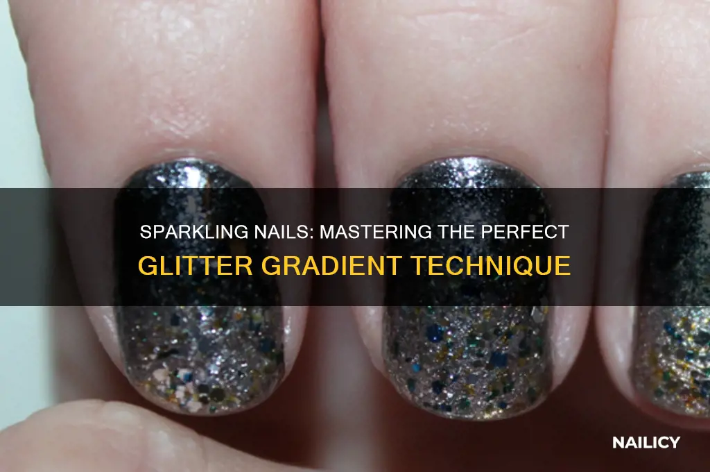 how to do a glitter gradient on nails