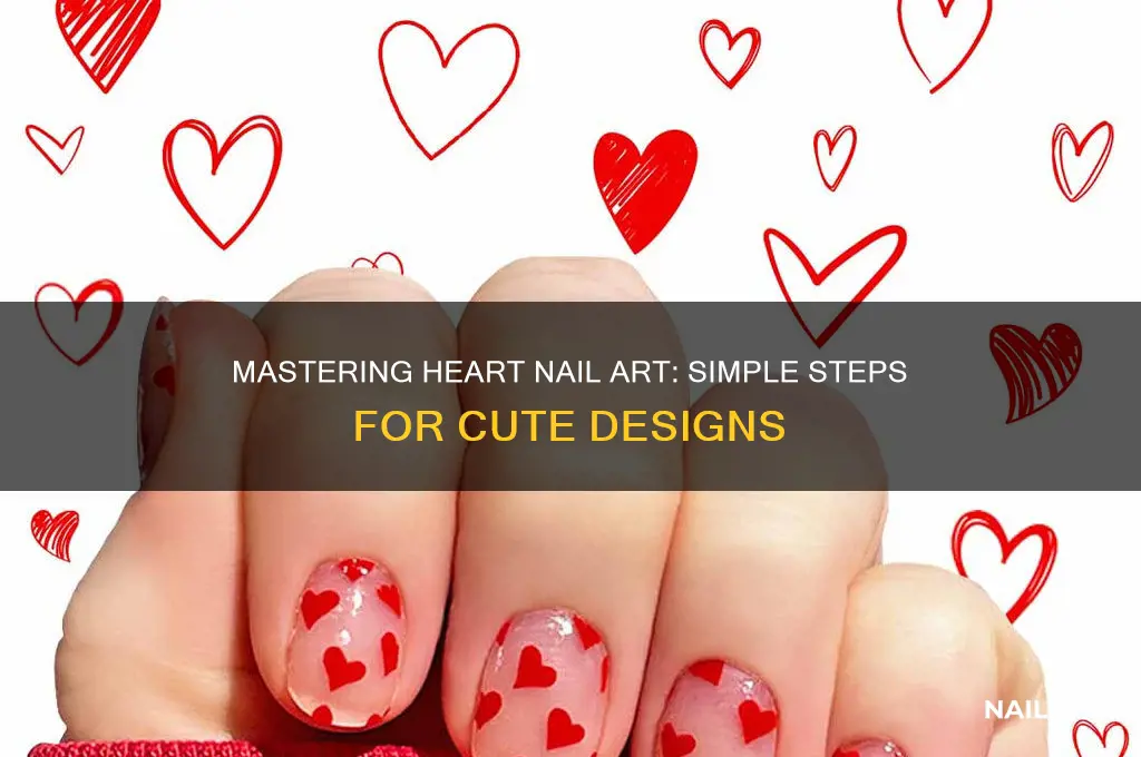 how to do a heart on nail