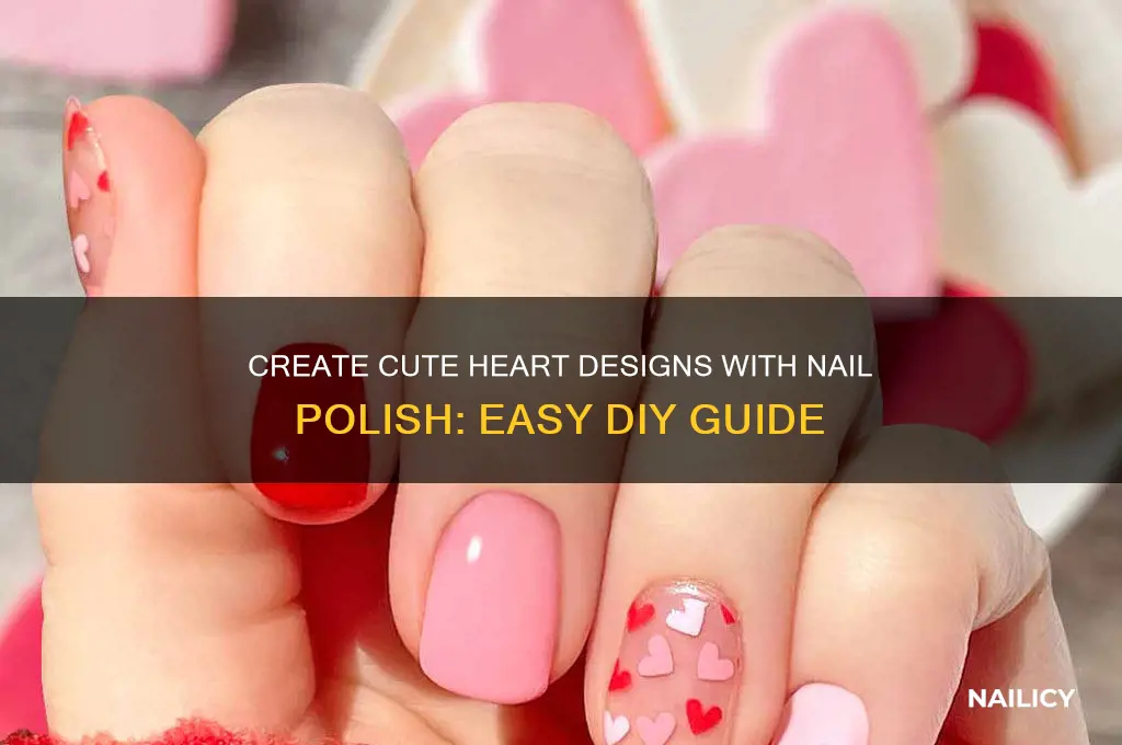 how to do a heart with nail polish