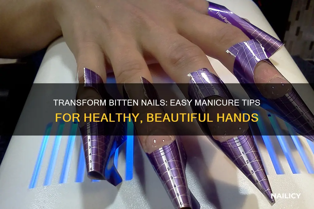 how to do a manicure on bitten nails