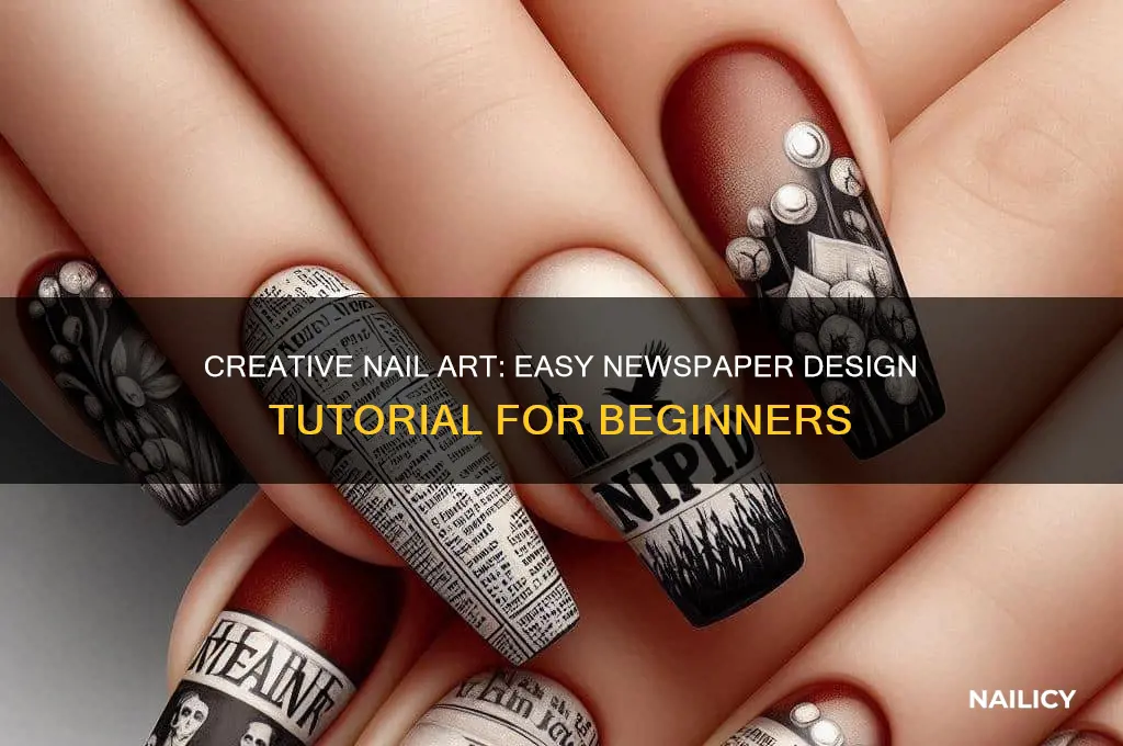 how to do a nail design with newspaper
