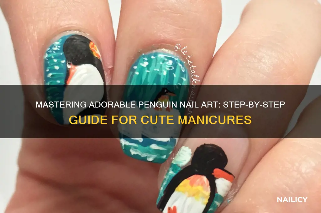 how to do a penguin on nails