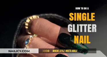 Sparkle with Ease: Mastering the Single Glitter Nail Look