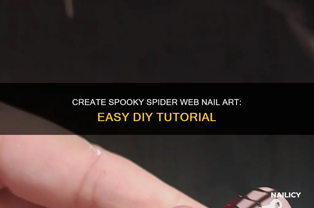 how to do a spider web on nails