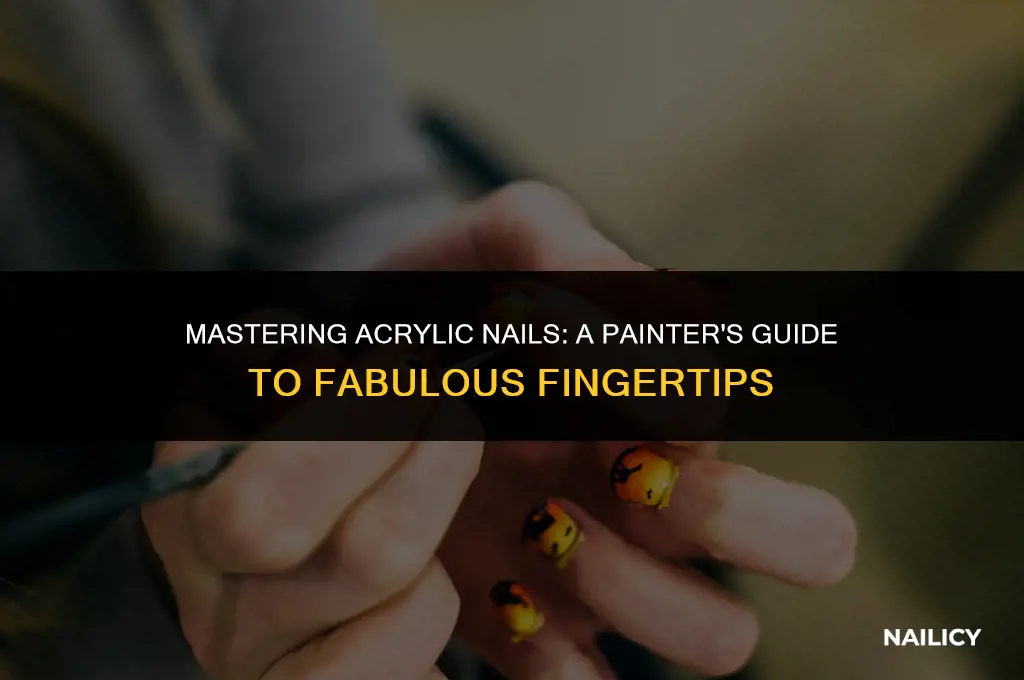 how to do acrylic nails using painting