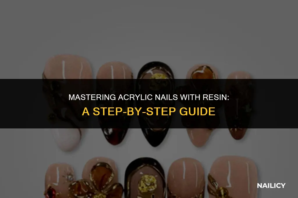 how to do acrylic nails using resin