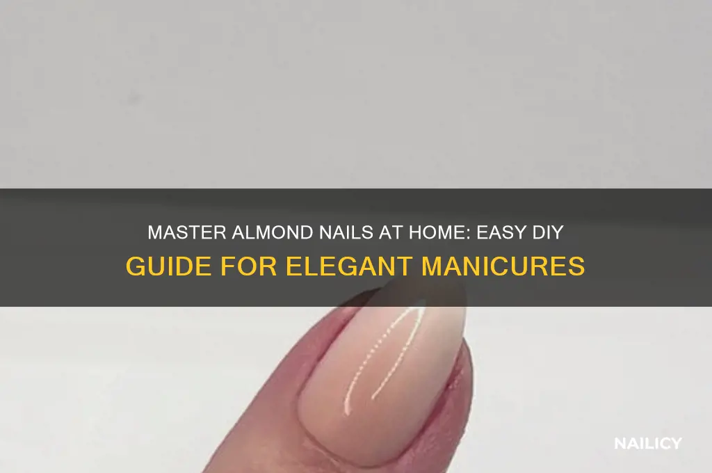 how to do almond nails at home