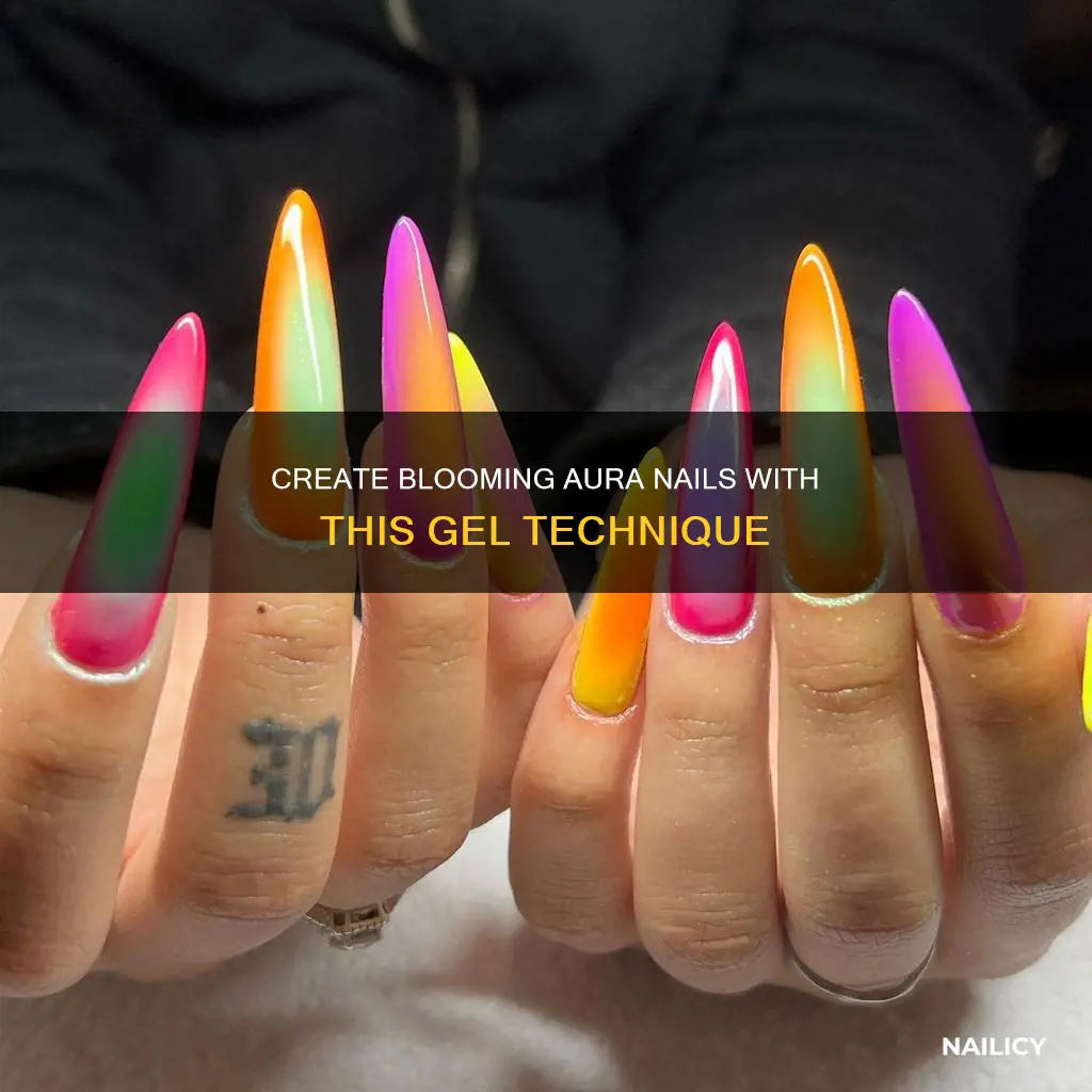 how to do aura nails with blooming gel
