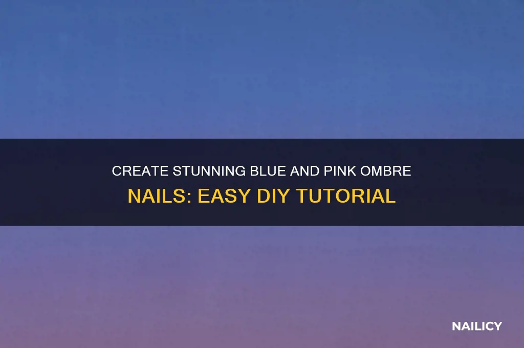 how to do blue and pink ombre nails