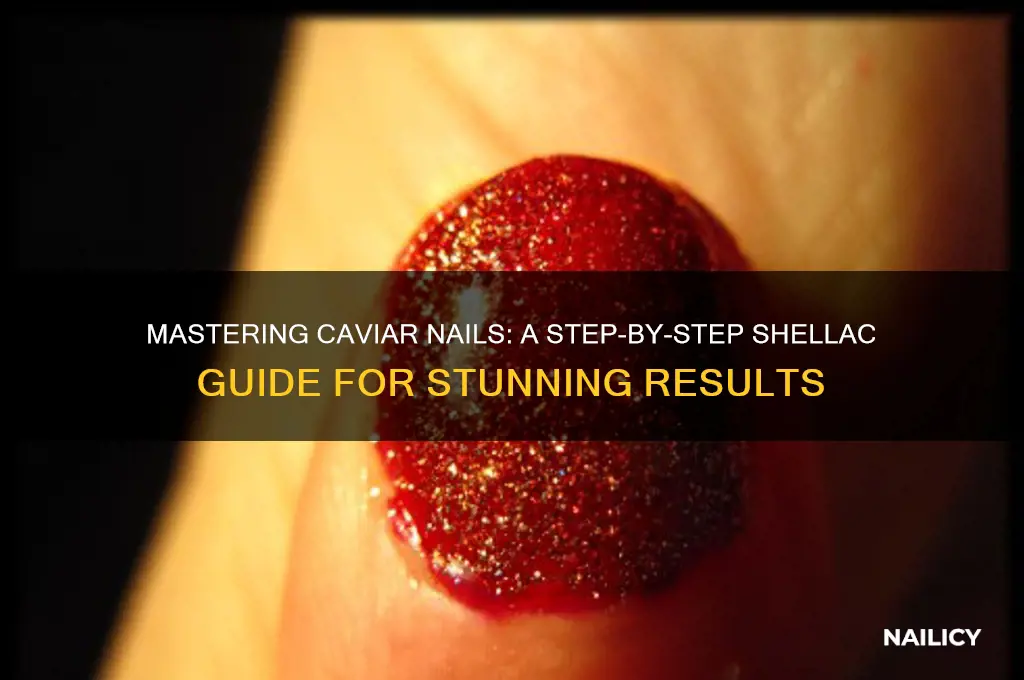 how to do caviar nails with shellac