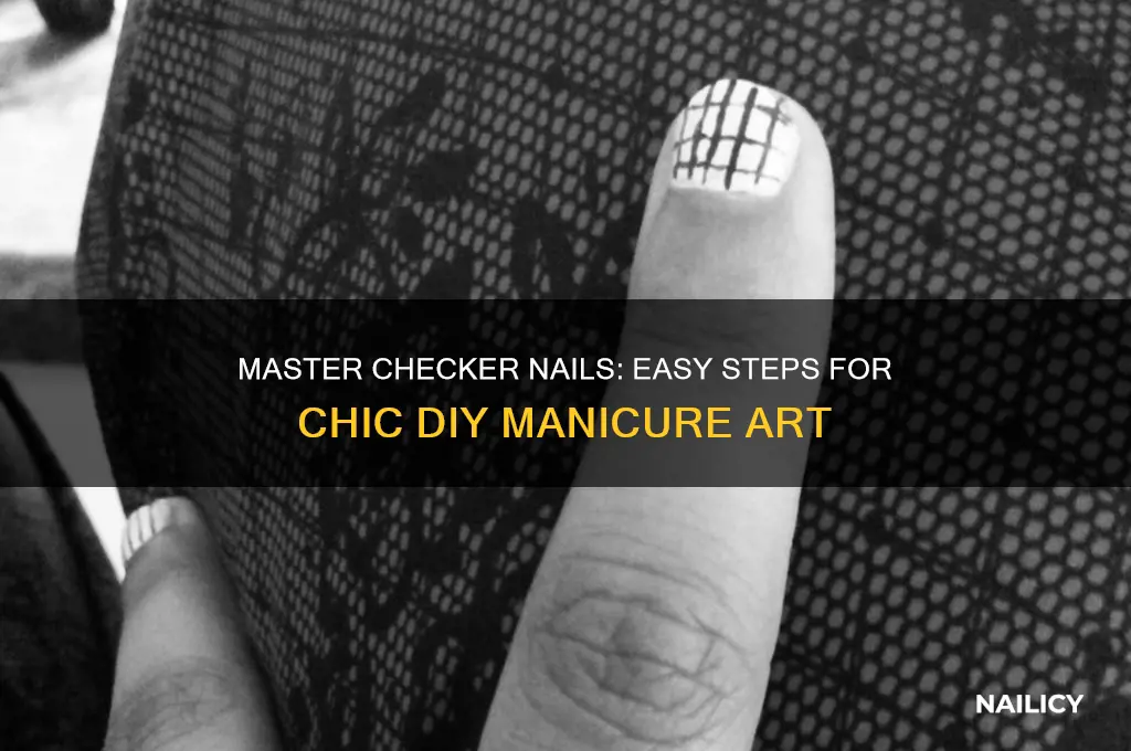 how to do checker nails