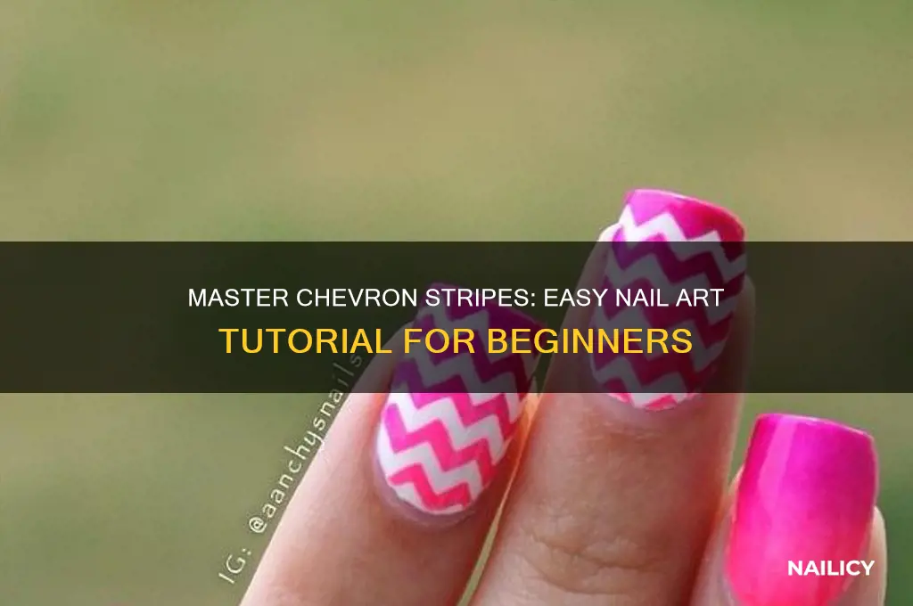 how to do chevron stripes on nails