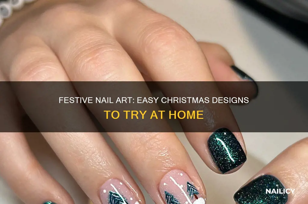 how to do christmas designs on nails