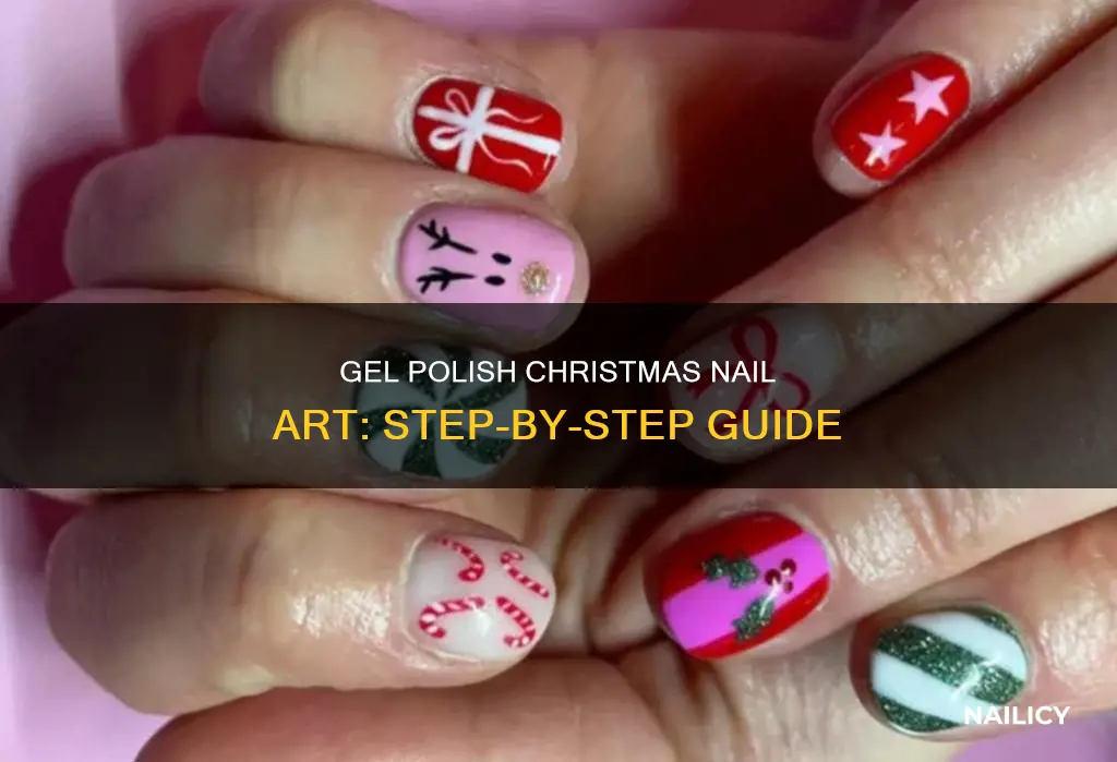 how to do christmas nail art with gel polish