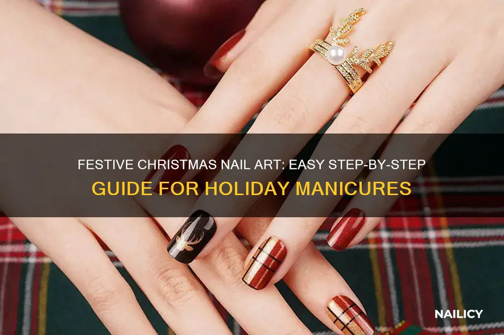 how to do christmas nails step by step