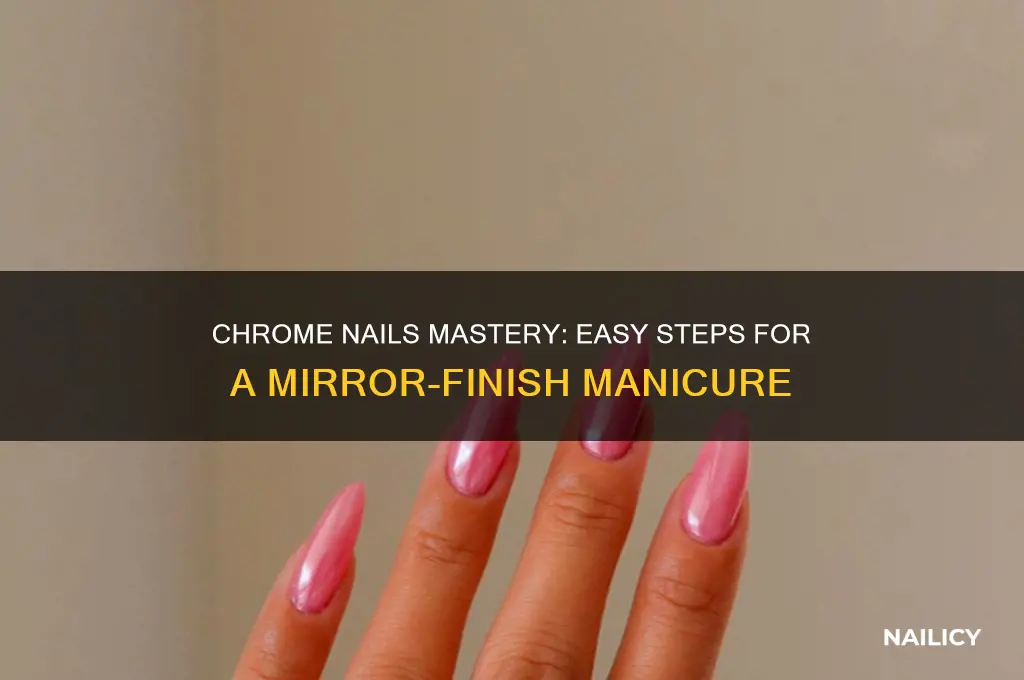 how to do chrome design on nails