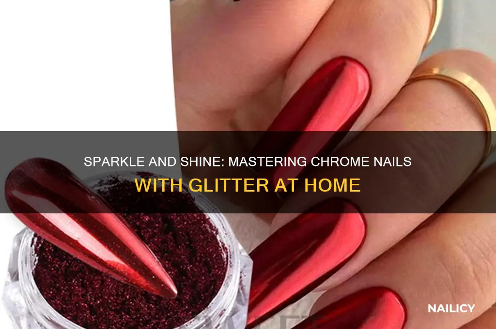 how to do chrome nails with glitter
