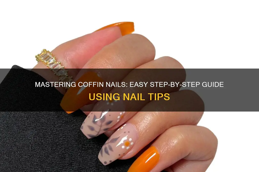 how to do coffin nails with tips