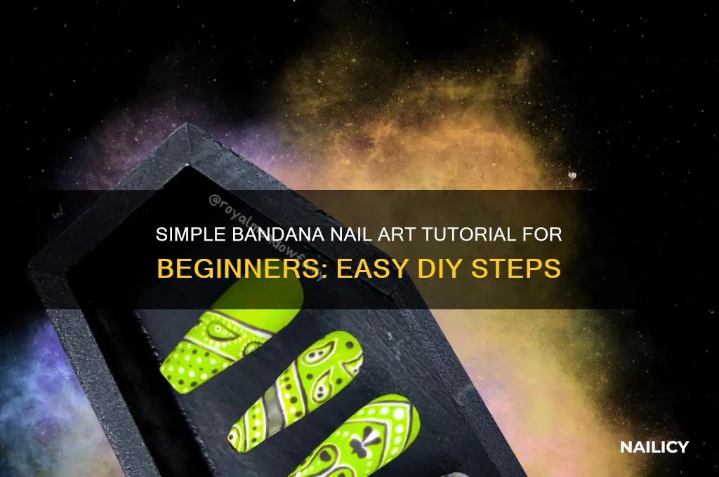 how to do easy bandana nails for beginners