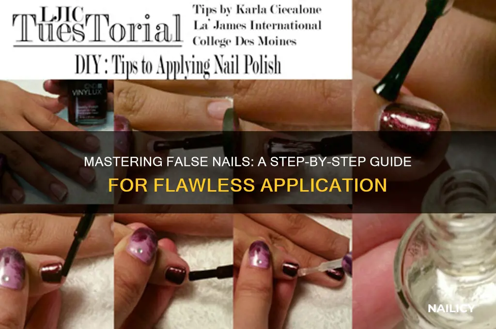 how to do false nails step by step