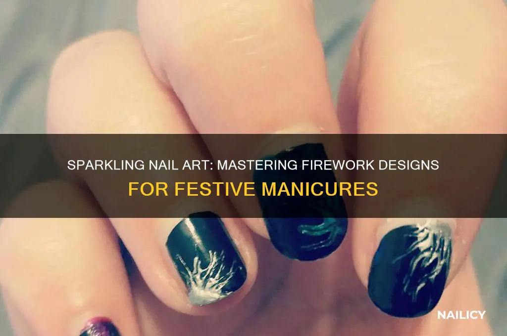 how to do firework design on nails