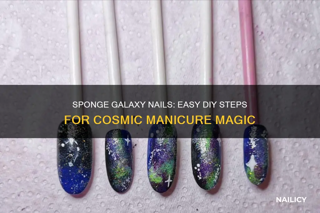 how to do galaxy nails with sponge