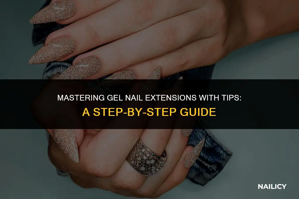 how to do gel nail extensions using tips