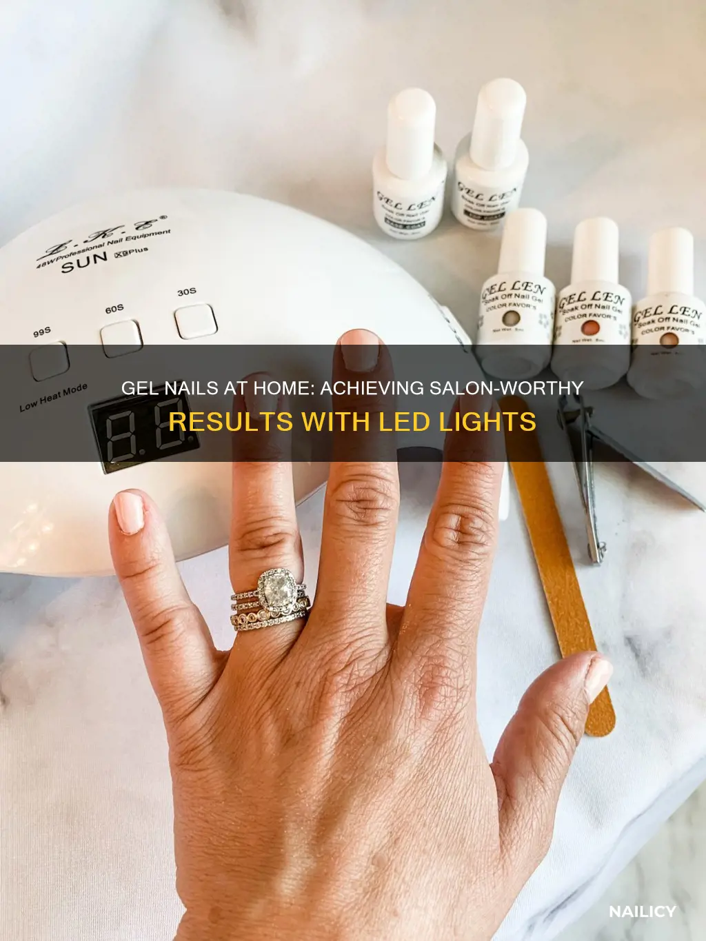 how to do gel nails at home with led light