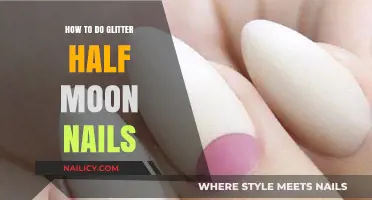 Sparkling Half Moon Nails: Easy Glitter Manicure Tutorial