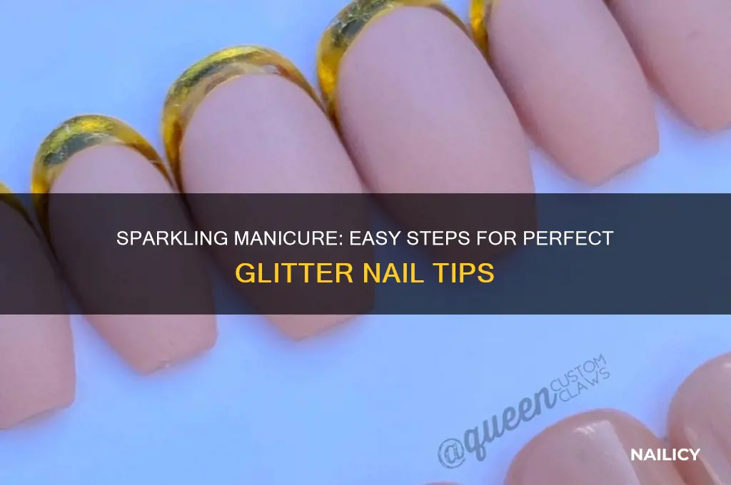 how to do glitter tips on nails