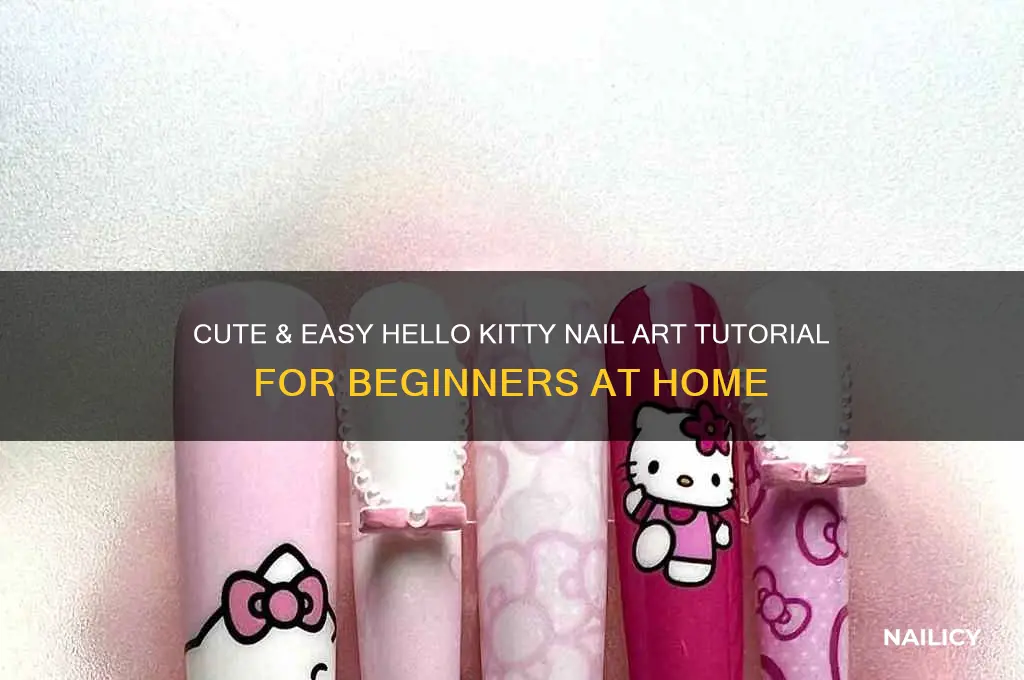how to do hello kitty nails at home