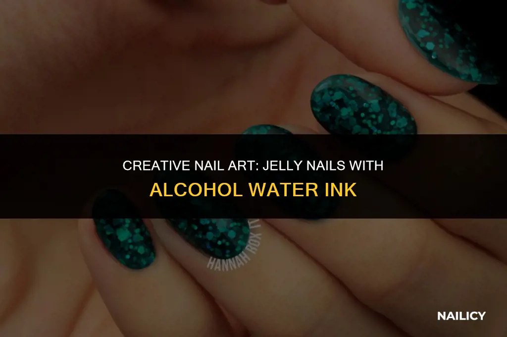 how to do jelly nails using alcohol water ink