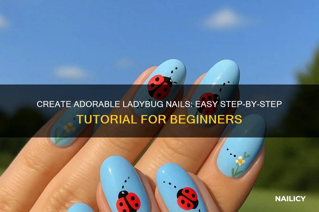 how to do ladybug nails