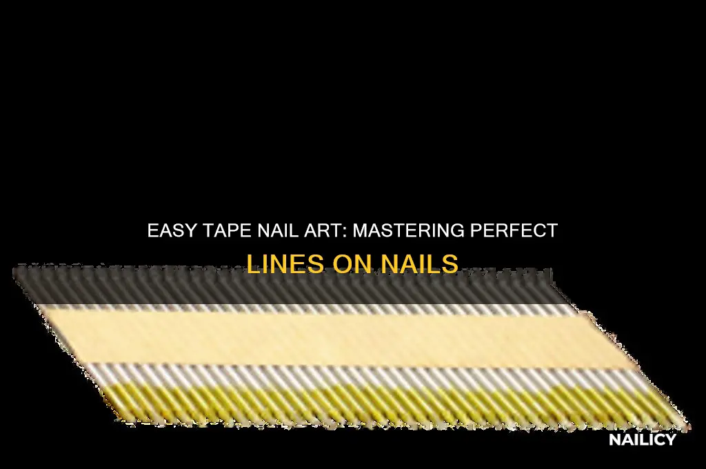 how to do lines on nails with tape