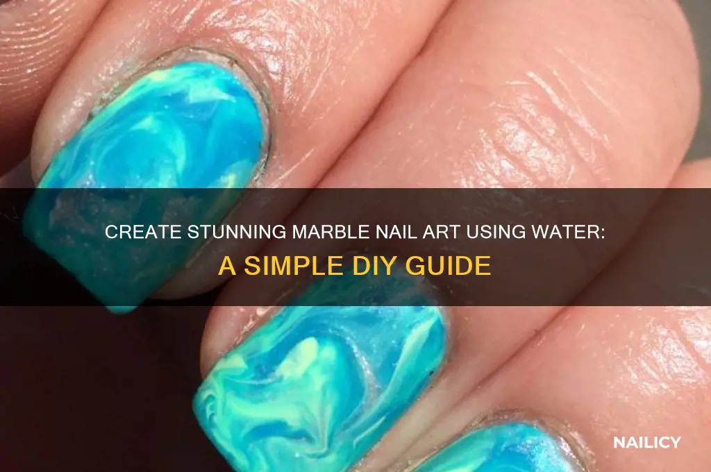 how to do marble nail polish with water