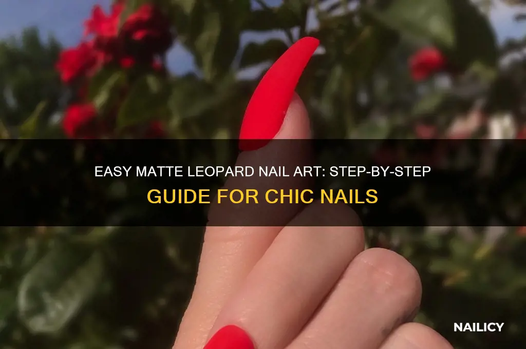 how to do matte nail leopard design