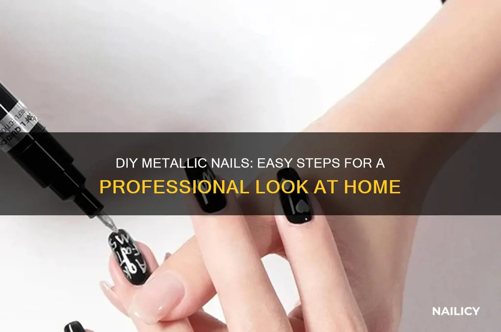how to do metallic nails at home