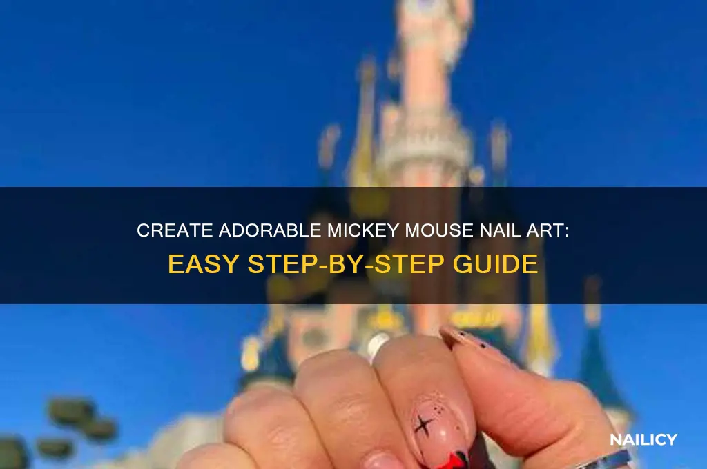 how to do mickey mouse on nails