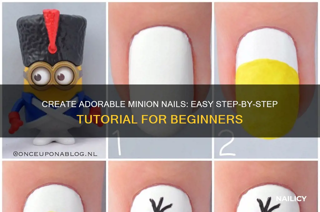 how to do minion nails step by step