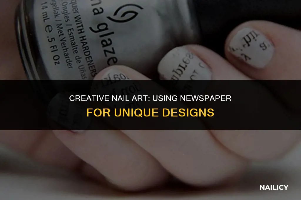 how to do nail art using newspaper