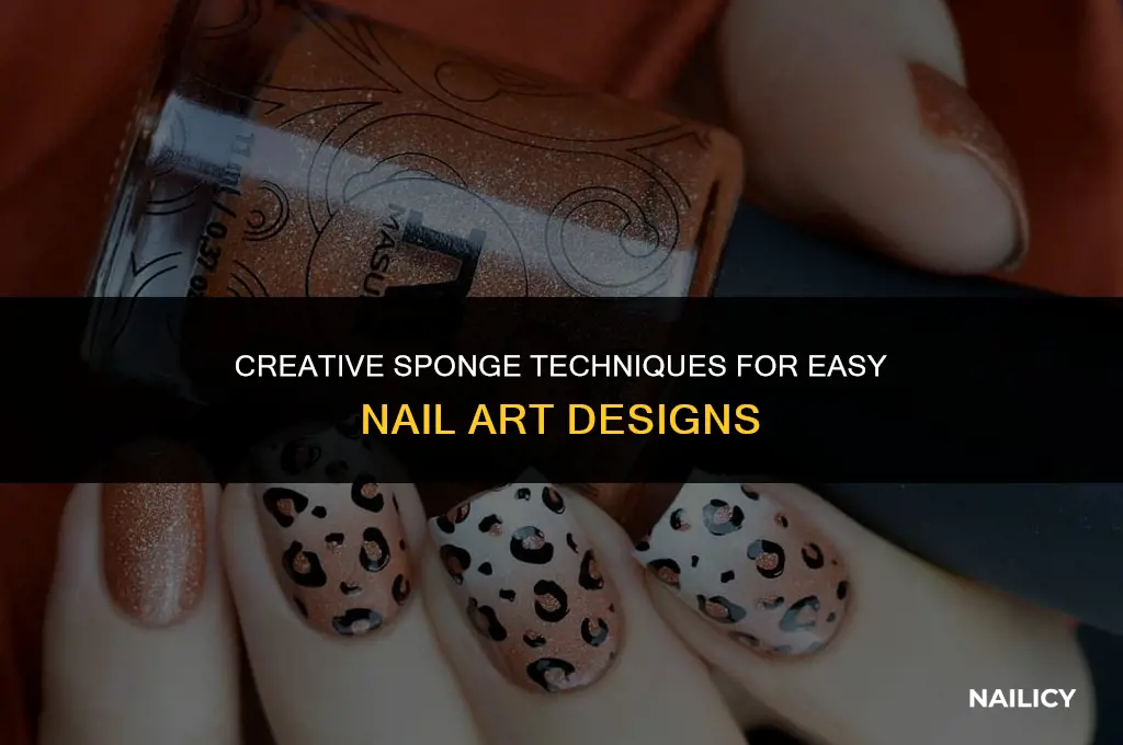 how to do nail art using sponge
