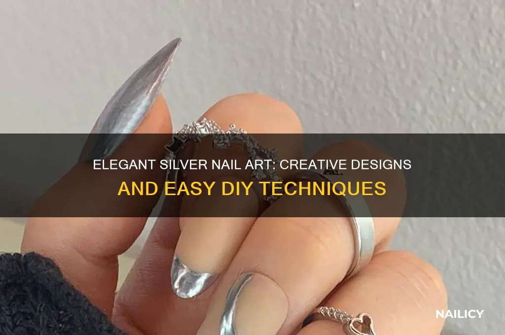 how to do nail art with silver nail polish