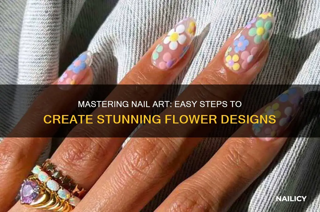 how to do nail flowers