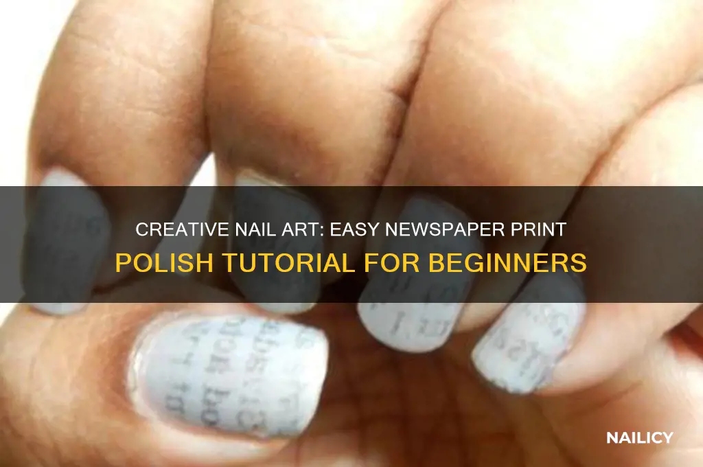 how to do nail polish with newspaper