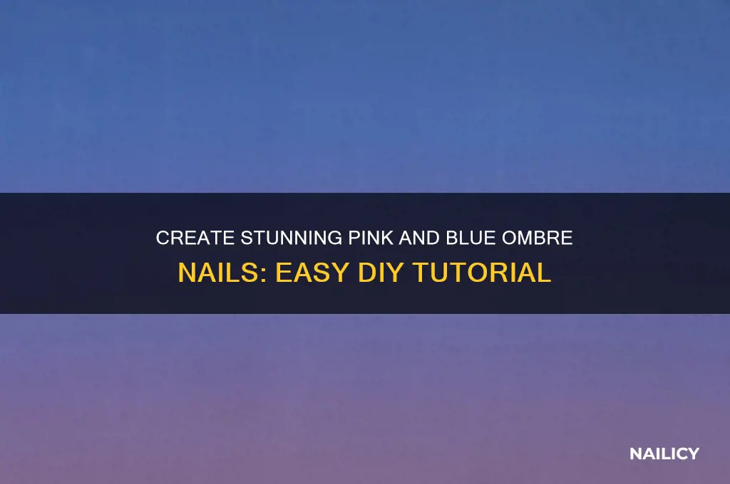 how to do pink and blue ombre nails